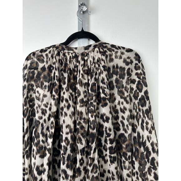 Diane Von Furstenberg DVF Sz 4 Animal Print Silk Dress, 3/4 Length Sleeve A60 - Picture 7 of 11